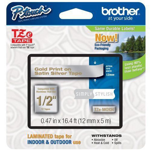 Brother int l (supplies) tzemq934  1/4in gold on satin for sale