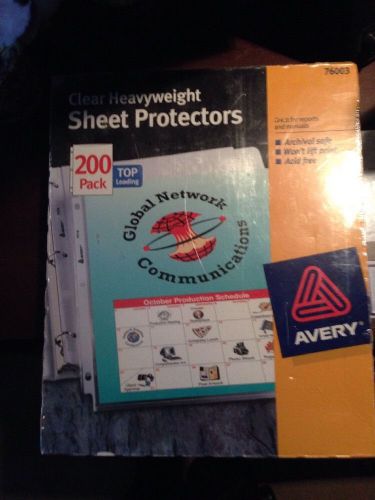 New Avery Top Loading Clear Sheet Protectors Heavyweight 200 76003 Office Sealed