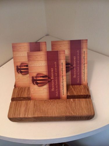 Business card holder oak handmade bespoke great gift idea