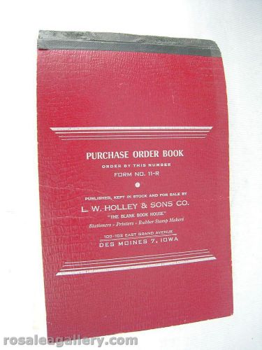 l.w. holley and sons purchase order book