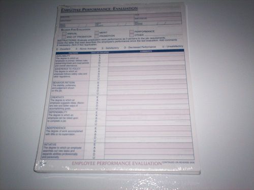 Employee Performace Evaluation Forms Adams 100 Forms 8.5&#034;X11&#034;