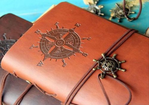 Europe Type Restoring ancient Pirate Ship Travelers Loose-leaf Leather Notebooks