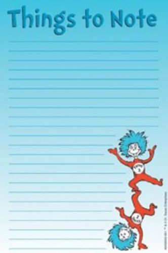 Eureka Dr. Seuss Things To Note Note Pad