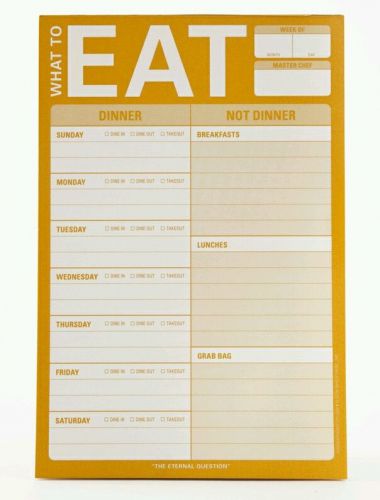 Knock Knock What To Eat Notepad With Large Magnet