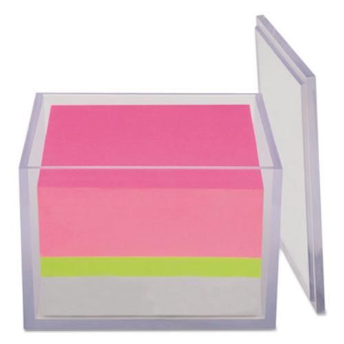 3m 2057bc1 note cube with clear versatile container, 3 x 3, 500 sheets for sale