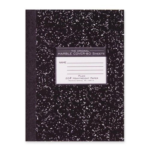 Roaring spring compostion book - 80 sheet - 20 lb - unruled - 7.88&#034; x (roa77479) for sale
