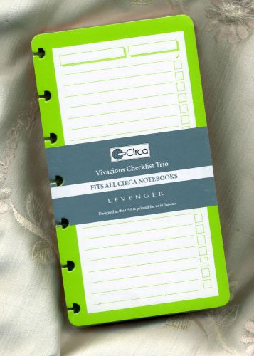 Levenger - vivacious checklist pad trio compact  paper- for all circa notebooks for sale