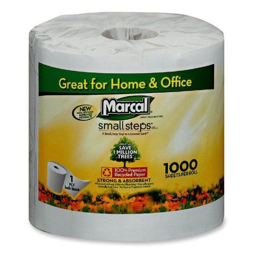 Marcal Bathroom Tissue - 1000 Sheets/roll - 40 / Carton - White (MRC04415)