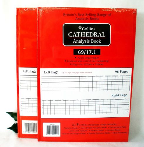 COLLINS Cathedral Analysis Book 69 series Collins 69/17.1 69/17.2 Account Book x