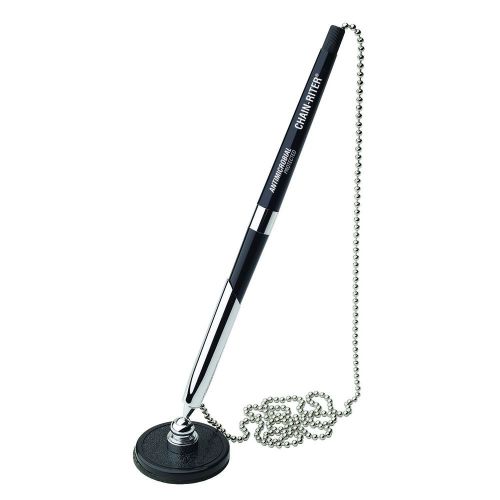 MMF Industries Chain-Riter Stick-On Ballpoint Counter Pen, Black Ink, Fine
