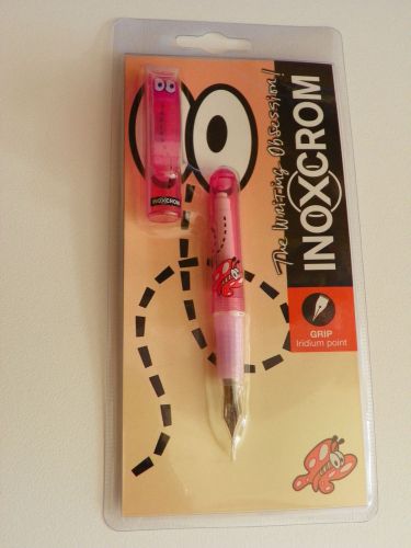 Inoxcrom fountain pen butterfly Grip Iridium point school office mini pink write