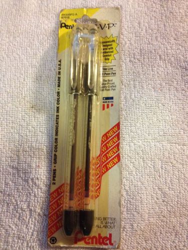 Pentel R.S.V.P. Fine Line ,Ball Point Pen, Black Ink,2Pack (BK90BP2-A)