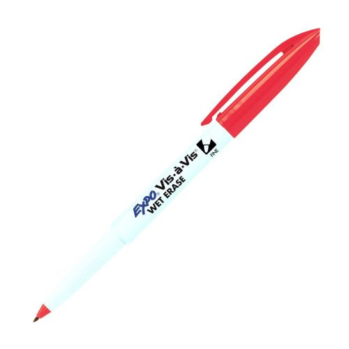 Expo Vis-A-Vis Transparency Marker, Fine, Red (Expo 16002) - 1 Each
