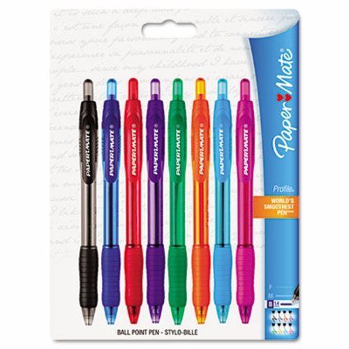 Paper Mate Profile Ballpoint Pen, Assorted Ink, Bold, 8/Set (PAP54549)