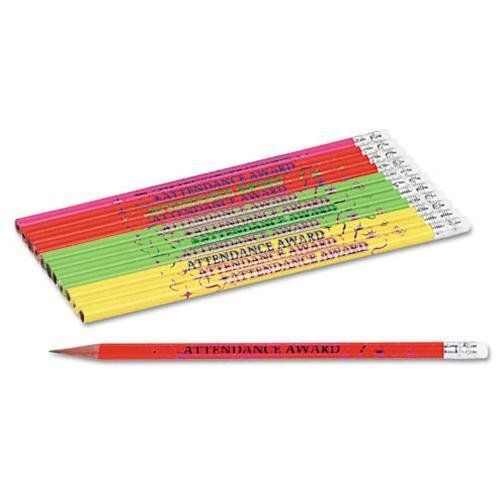 Moon Products Decorated Wood Pencil, Attendance Award, Hb #2, Assorted (7910b)