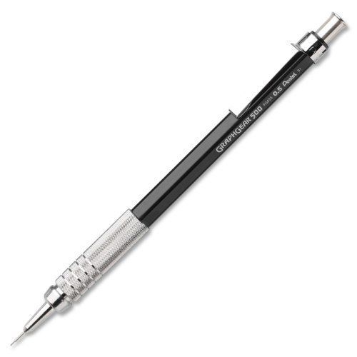 Pentel Graphgear 500 Pencil - 0.5 Mm Lead Size - Black Barrel - 1 Each (PG525A)