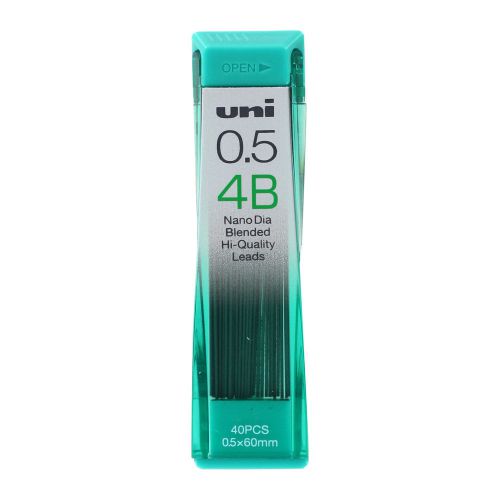 Uni-Ball Nano Lead Mechanical Pencil Lead Refills 0.5mm 3H Black Lead 40/Pack