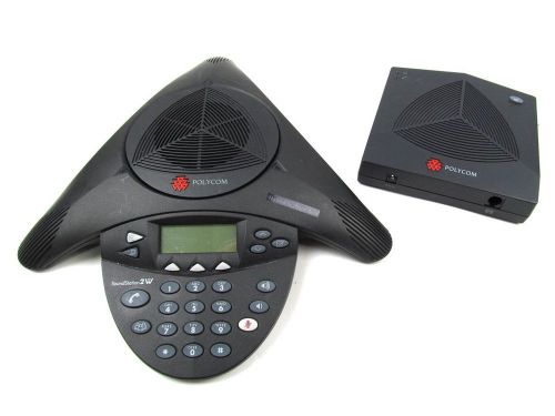 Polycom SoundStation 2W Wireless Conference Phone w/ Receiver &amp; Power DECT 6.0