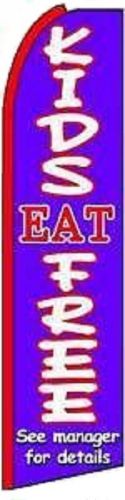 KIDS EAT FREE see manager SWOOPER FEATHER BOW BANNER 15&#039; TALL FLAG FREE SHIPPING