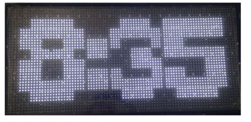 LED Laufschrift Display 116x 55cm Weiss mehrzeilige Anzeige 5 Zeilen Outdoor XXL