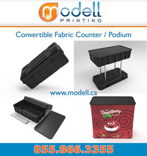 New tension fabric event counter table podium stand including graphics for sale