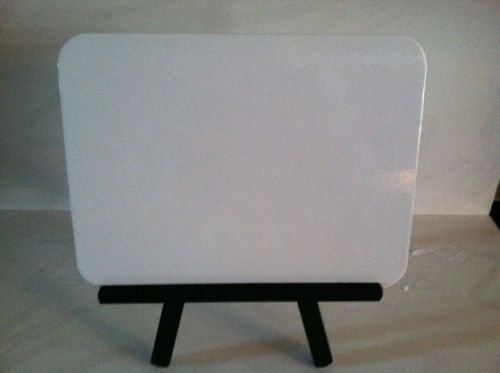 Dry erase white board with black wood easel display art message for sale