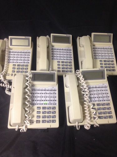 Lot Of 5 Omega Phone Iwatsu Electronic 12 Button Telephone IX-12KTD-2 ADIX Ash.