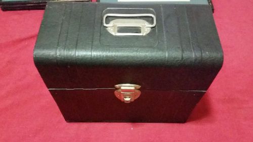 Super Cool Vintage Union Steel Chest Corp., locking file box w/ secret compart.