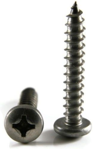 Sheet metal screws stainless steel phillips pan head #14 x 3&#034; qty 100 for sale