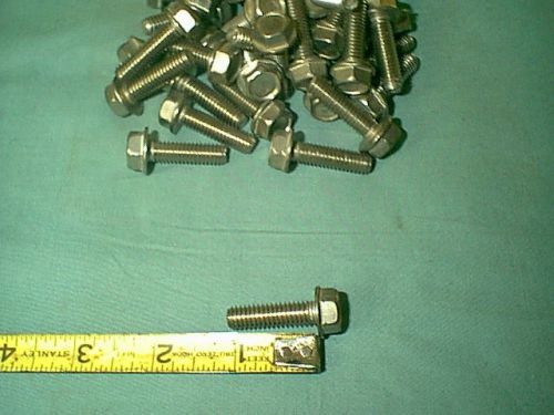 Stainless steel flange bolts 5/16&#034; x 1 1/8&#034; hex head indexed 5/16-18 nc/ 20 pcs for sale