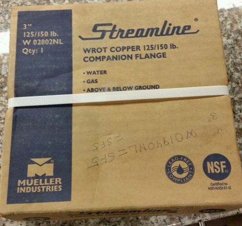 3&#034; Wrot  Copper Companion 125/150 lb Flange  streamline mueller