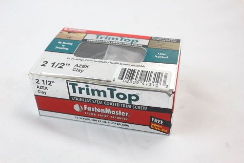 Fastenmaster trimtop 2-1/2&#034; azek clay pvc painted trim head deck screws (1050) for sale