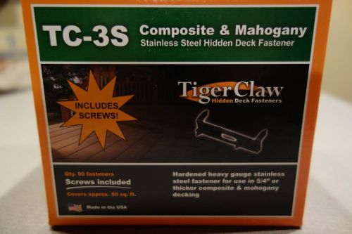Tiger Claw TC-3S hidden deck fasteners