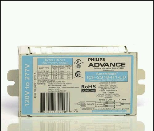5 philips advance icf-2s18-h1-ldk cfl ballast,electronic,18w,120/277v for sale