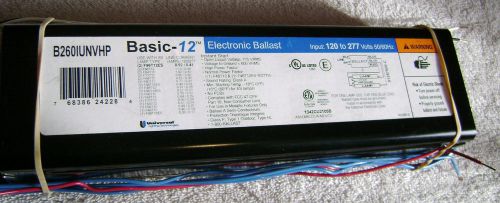 6 X B260IUNVHP Basic-12  Electronic Ballasts for 1 2 F96T12 Universal 120V/277