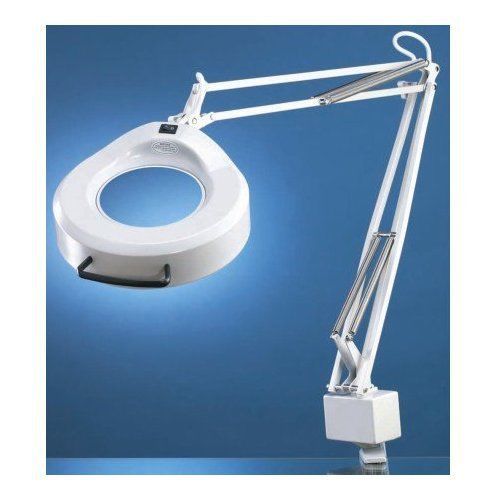 Luxo 16346lg ifm magnifier light, gray w/45-inch arm for sale