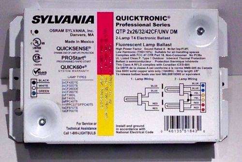 Sylvania Osram Quicktronic QTP 2x26/32/42CF/UNV DM 2 Lamp T4 Ballast NOS