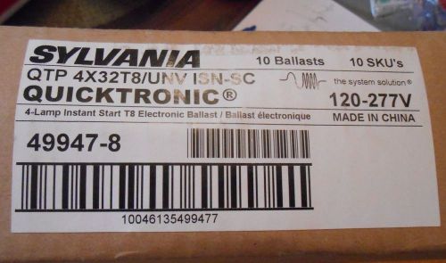 10 sylvania ballast Quicktronic 49947-8 120-277v QTP 4X32T8/UNV ISN-SC