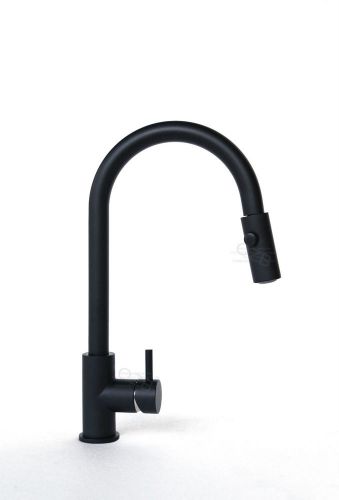 New kitchen tap mixer black white brushed stainless steel pull out spray faucet