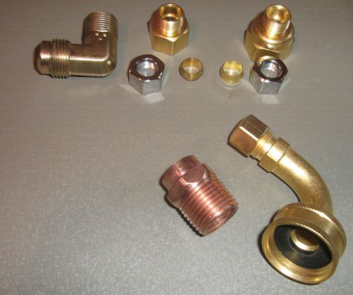 Solid brass 3/8 fgh hose 3/8 comp 3/8 to 1/2 pipe 3/8 to 3/8 pipe fittings for sale