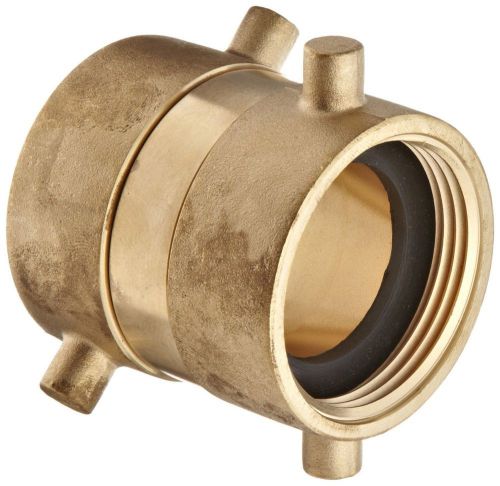 New moon 379-1521521 brass fire hose adapter, swivel, 1-1/2&#034; nh female x 1-1/2&#034; for sale
