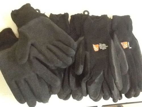 7 new pair winter lined sure grip xlarge rubber coated palm work gloves tsc glov for sale