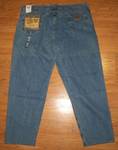CARHARTT 46 x 32 Relaxed Fit Jeans Stonewash