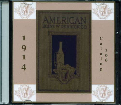 1914 American Hoist &amp; Derrick Catalog No.106 on CD - Steam Power