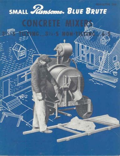 1947 Ransome Blue Brute Concrete Cement Mixer Brochure Dunellen NJ wu5609