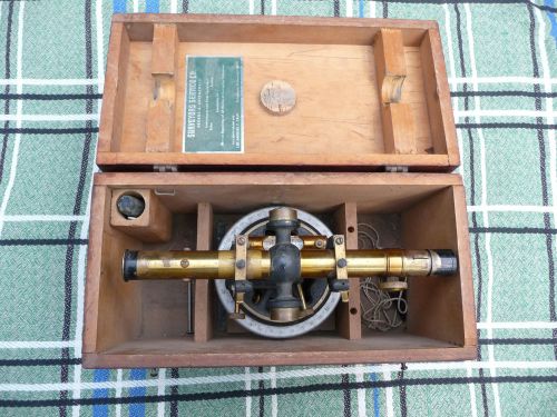 Bostrom survey transit #5 *serial #47* vintage 1940s 1950s w/plumb and wood case for sale