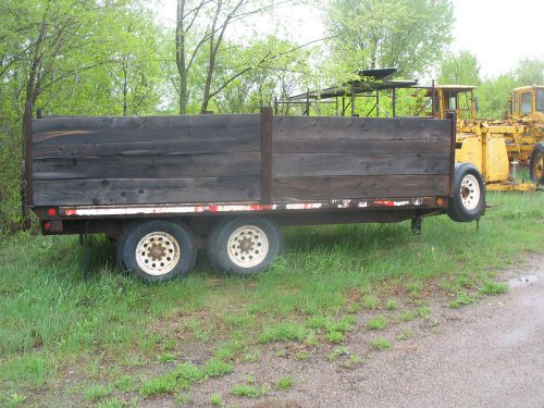 trailer flatbed removable sides 14.5 ft 14000lb 10 ply steel deck, dump replace