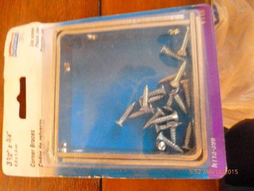 National hardware  zinc plated  corner brace comes with screws for sale