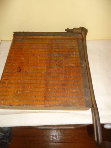 Amazing Antique Wood Ingento no 3 Paper cutter Guillotine