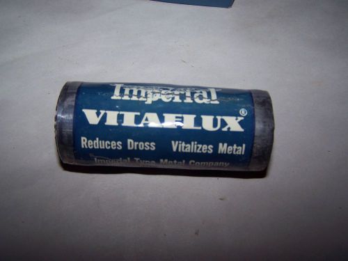 Vintage Imperial Vitaflux Reduces Dross Vitalizes Metal  2 1/2 oz. tube